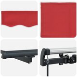  Skrovita tenda Crvena 400 × 300 cm Poliester i čelik | shoptok.hr