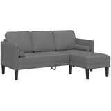  Set sofe s jastukom 2 pcs Tamno siva Poliester | shoptok.hr