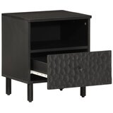  Noćni ormarići 2 kom crni 40x33x46 cm od masivnog drva manga | shoptok.hr