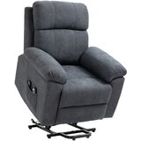 HOMCOM Naslonjalo za ležanje do 135° z 8 masažnimi točkami, daljinskim upravljalnikom in naslonom za noge, 85x94,5x103 cm, sivo, (20745084) | Shoptok.si