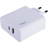 Akyga USB polnilnik AK-CH-15 USB-A + USB-C PD 5-20V / največ 3.25A 65W Quick Charge 3.0 AK-CH-15 polnilnik za mobilne telefone USB-C®\, USB-A bela, (20432829) | Shoptok.si