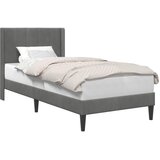  Krevetna konstrukcija s uzglavljem Tamnosiva 90 x 190 cm Baršun | shoptok.hr