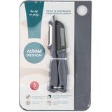 Altom design set daska za rezanje + nož + strugač, 24 cm, siva | shoptok.hr