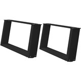 vidaXL noge kavne mizice u-oblika 2 kosa črna 70x(30-31)cm jeklo | Shoptok.si
