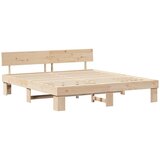  Krevetna konstrukcija Smeđa 200 x 200 cm Čvrsto borovo drvo | Eponuda.ba