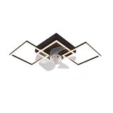 Nettlife 68 cm LED stropni ventilator, 6 zatemnilnih hitrosti z daljinskim upravljalnikom in časovnikom, moderna oblika za dnevno sobo in jedilnico, (5000238746) | Shoptok.si