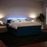 Krevet s oprugama i madracem plavi 180x200 cm baršunasti | Eponuda.com