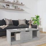 vidaXL Klubska mizica betonsko siva 102x50x36 cm konstruiran les | Shoptok.si