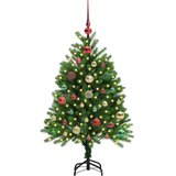 vidaXL Božično drevo med 150 LED z stojalom Zelena 120 cm PE | Shoptok.si
