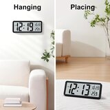 LAFOCUSE digitalna LCD ura z datumom in temperaturo 21,6cm | Shoptok.si