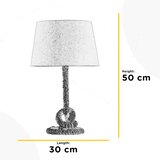  ONLI - Stona lampa CORDA 1xE27/22W/230V, 50 cm, bež | Eponuda.com