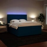  s oprugama i madracem plavi 200x200 cm baršunasti | shoptok.hr