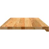  Okenske police 2 kosa svetlo rjava 80x40x2 cm trdna hrastovina | Shoptok.si