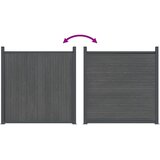 PANEL za ogradu WPC sivi 180 x 186 cm | shoptok.hr
