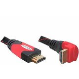 Delock hdmi kabel z mrežno povezavo kotni 3m 4K rdeč 82687 | Shoptok.si