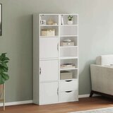  Bočni ormarići 4 kom ODDA bijeli 40x24x79 cm puno drvo bor | shoptok.hr