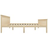  Okvir kreveta prirodna boja od masivne borovine 160 x 200 cm | shoptok.hr