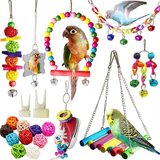 INF Set 19 igrač za ptice – borov les in kovina z gugalnico in lestev, (5000295357) | Shoptok.si
