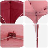 Rastezljivi šator za svadbe - šator za zabave Tamno crvena 575 x 288 x 245 cm | shoptok.hr