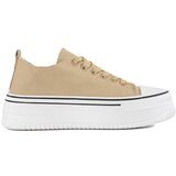 Shelvt Beige women's sneakers with a thick sole Cijene