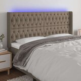 Posteljno vzglavje taupe 203x16x118/128 cm blago, (20793734) Cene