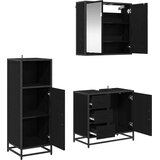  Set namještaja za kupaonicu 3 kom. Crni hrast 65 x 33 x 60 cm | shoptok.hr