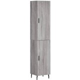 Maison Chic Visoka omara - Komoda - Predalnik siva sonoma 34,5x34x180 cm inženirski les, (21722259) | Shoptok.si