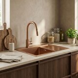 REA Bath Jekleno pomivalno korito Fin BRUSH COPPER | Shoptok.si