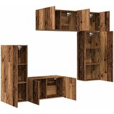  TV zidna jedinica 5 kom. Staro drvo Konstruirano drvo Smeđa 100 x 30 x 41 cm | shoptok.hr