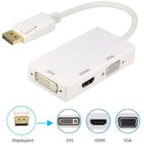 Optimus Konverter Adapter (0.10m, DisplayPort na HDMI/DVI/VGA ženski, bijeli) Cijene