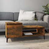 vidaXL Klubska mizica dimljeni hrast 100x50x45 cm inženirski les Cene