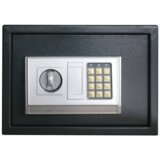  Elektronički digitalni sef s policom tamno sive boje 35x25x25 cm čelik | shoptok.hr