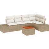  Set vrtnih sofa od 6 komada s jastucima bež poli ratan akacija | shoptok.hr