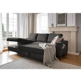 Miuform Tamno siva sklopiva kutna garnitura od samta (s lijevim kutom) Lofty Lilly – | shoptok.hr