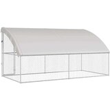  Kućica za pse s pohranom 2 pcs Srebrno 4 x 2 x 2 m Čelik | shoptok.hr