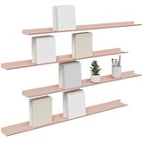  Lebdeća polica Zidne 4 pcs Ružičasta 100 x 9 x 2,5 cm Čelik | Eponuda.ba