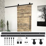 Pribor za klizna vrata SKIEN 200 cm čelični crni | shoptok.hr