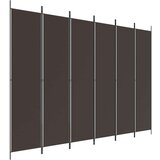 Sobna pregrada s 6 panela smeđa 300x220 cm od tkanine | shoptok.hr