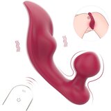 Sex HD Chomper - vodoodporni klitorisni in analni vibrator na baterije (rdeč) | Shoptok.si