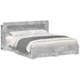  Okvir kreveta s pohranom Betonska siva 200 x 200 cm - Betonska siva 200 x 200 cm sa središnjom policom | shoptok.hr