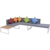  4-Dijelna vrtna garnitura s jastucima od aluminija i WPC-a | shoptok.hr