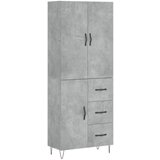 Maison Chic Visoka Komoda - Predalnik betonsko siva 69,5x34x180 cm inženirski les, (21718745) Cene