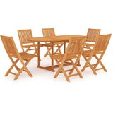  7-dijelni vrtni blagovaonski set od masivne tikovine | shoptok.hr