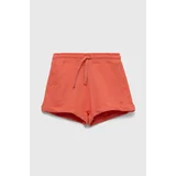 United Colors Of Benetton Dječje pamučne kratke hlače boja: narančasta, glatki materijal, podesivi struk