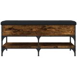 vidaXL Klop za čevlje dimljen hrast 102x42x45 cm inženirski les | Shoptok.si