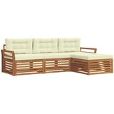  Set vanjskih sofa Prirodna i krem 254 x 162,5 x 73 cm | shoptok.hr