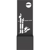 vidaXL Vrtni Sadič s Dekorativnom Pločom Crna 50 x 140 cm | shoptok.hr