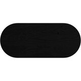 vidaXL Mizna plošča temno rjava 140x60x4 cm trdna hrastovina ovalna | Shoptok.si