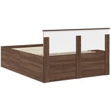  Krevetna konstrukcija s uzglavljem Smeđi hrast 150 x 200 cm | shoptok.hr