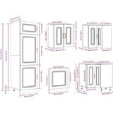 vidaXL 14-dijelni set kuhinjskih ormarića Kalmar konstruiranog drva | shoptok.hr